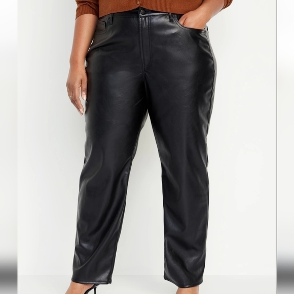 30 - Old Navy • High-Waisted OG Loose Faux-Leather Pants - Picture 1 of 3